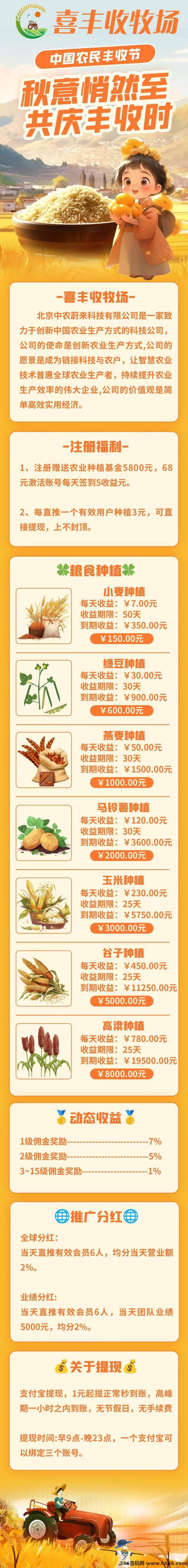 ​农场喜丰收：提升农场等级，轻松赚取稳定收溢！