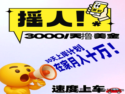 摇人！3000r/天在家撸美刀，出海通道承兑，全网最稳项目！