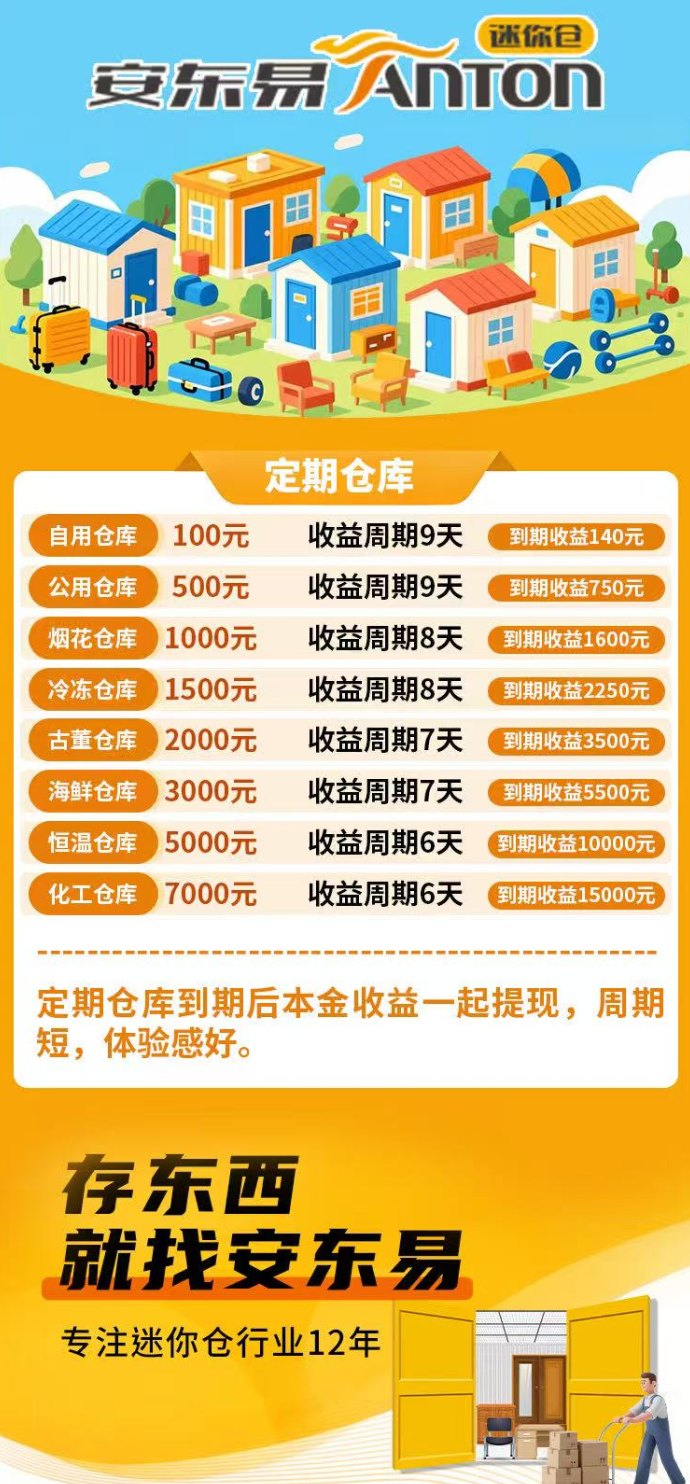 安易东迷你仓：简单易懂，释放双手，轻松养成收溢