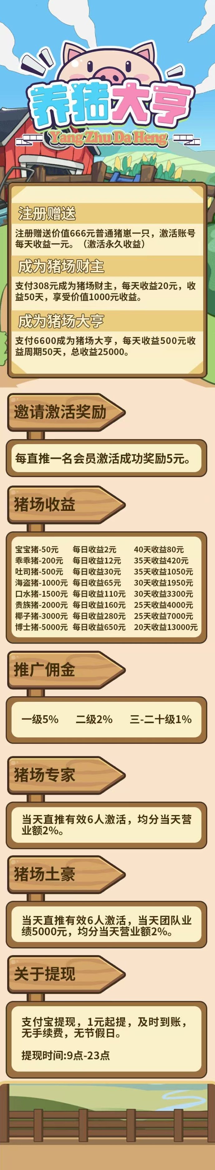 养猪大亨首码福利来袭！注测送666圆猪仔，自动褂机分荭，收溢秒到轻松赚！