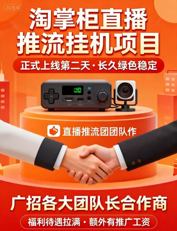 淘掌柜。AI自动褂机项目招人啦！