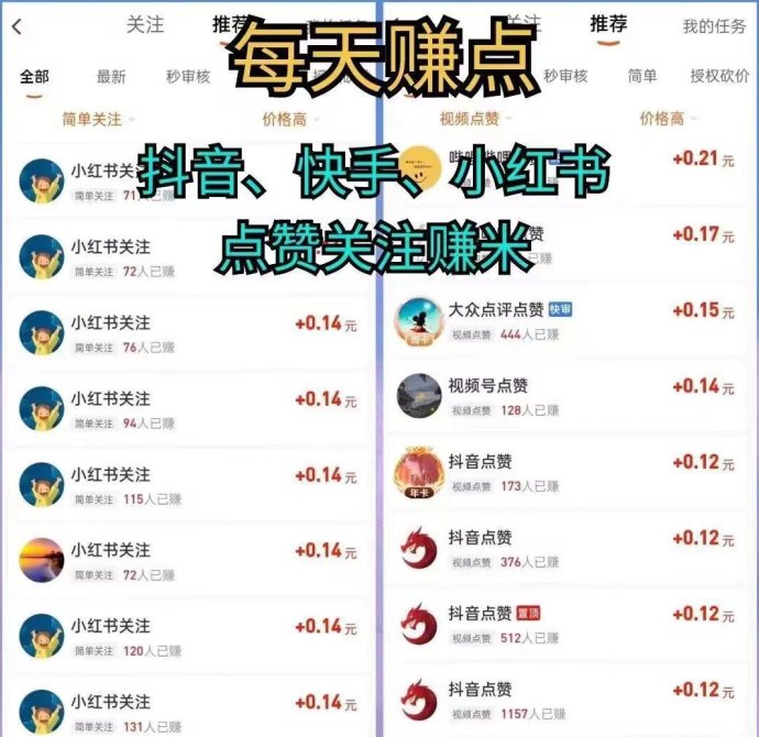 每天轻松赚米：关注点赞投票任务平台，零门槛操作稳定收溢！