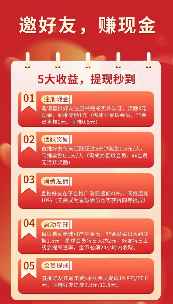 ​星球首码上线：看广告产积分，圈圈模式自动收溢，团队互助轻松提升日收入