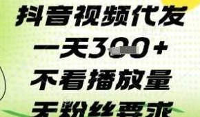 抖视频代发模式，零基础轻量操作实现稳定收溢积累！
