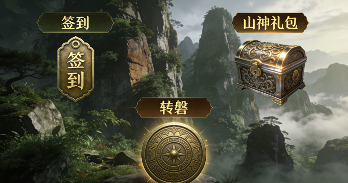 桃源山记全新玩法揭秘：签到转盘轻松领道具，农作物产灵珠解锁牧场狩猎与钓鱼冒险