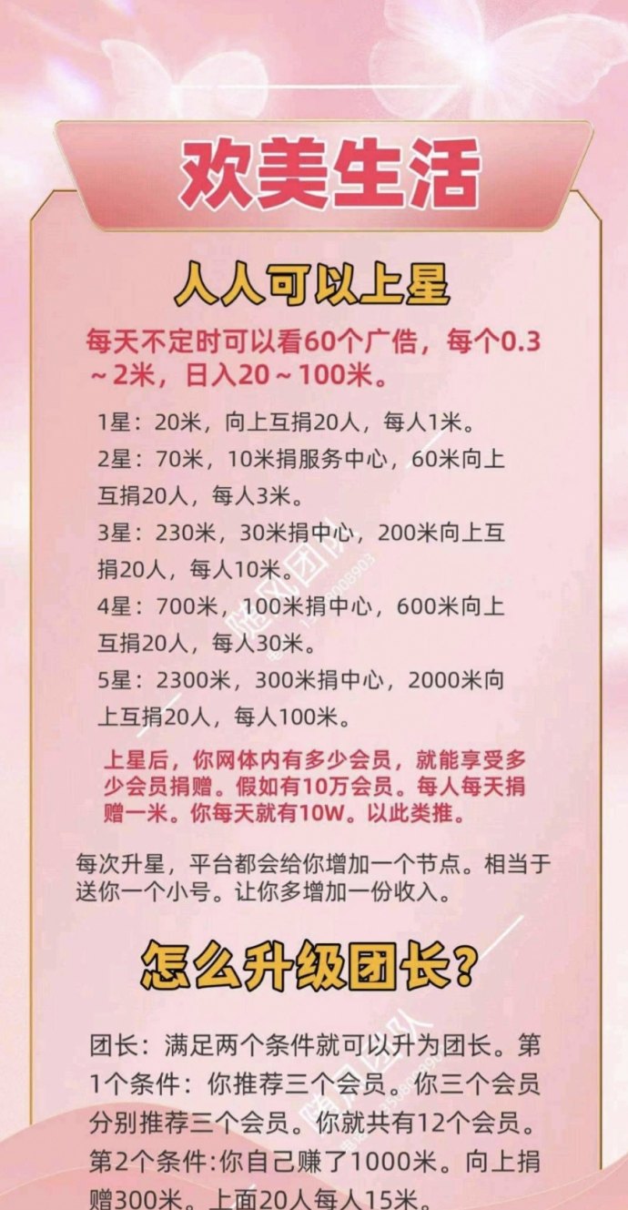 ​欢美生活首码上线！头部广告平台日赚20-100！超微享集，二二复制20层网体潜力大！