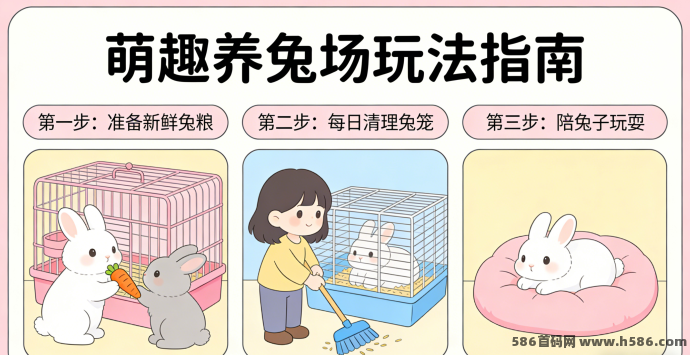 萌趣养兔场新手技巧：如何养兔，避免浪费每一粒饲料