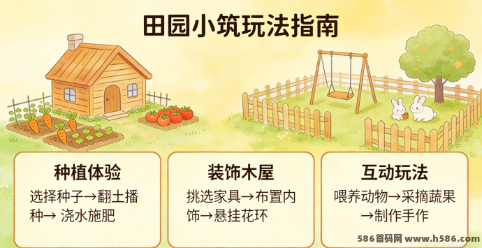 省心布置，稳步成长！田园小筑新手技巧，不浪费任何建材