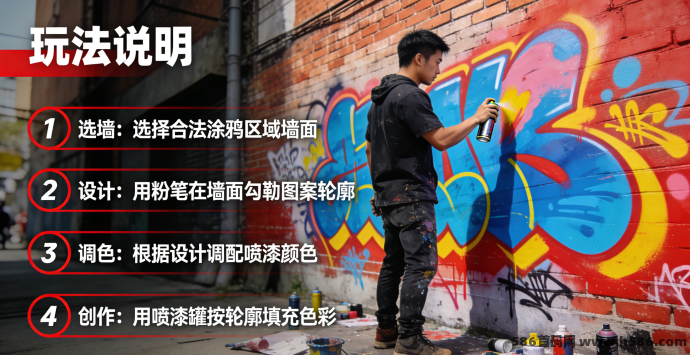 街头涂鸦艺术家创作攻略：怎样创作更有冲击力，节省颜料