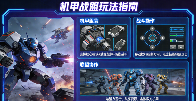 机甲战盟：机甲组装+基地守卫+团队收溢，纯NFT资产+实体兑换！