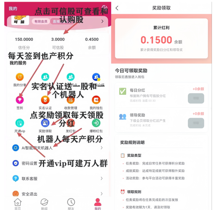 可信股零投入，每天签到轻松领分荭，信任分秒提取！