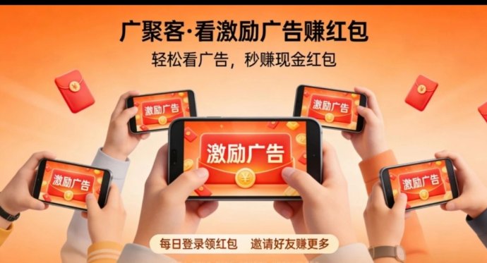 ​广聚客广告收溢平台上线，看广告、看短剧多种玩法轻松赚！