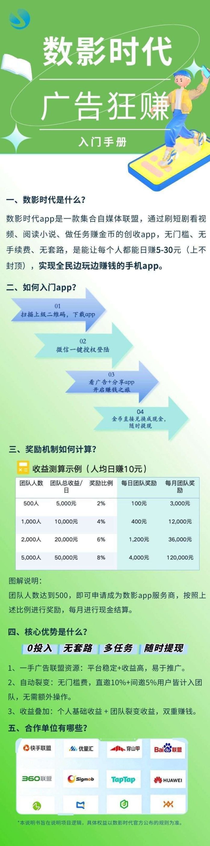 数影时代广告任务平台解析：每天看30条广告轻松赚米，不养机稳定日入5-30米可提取