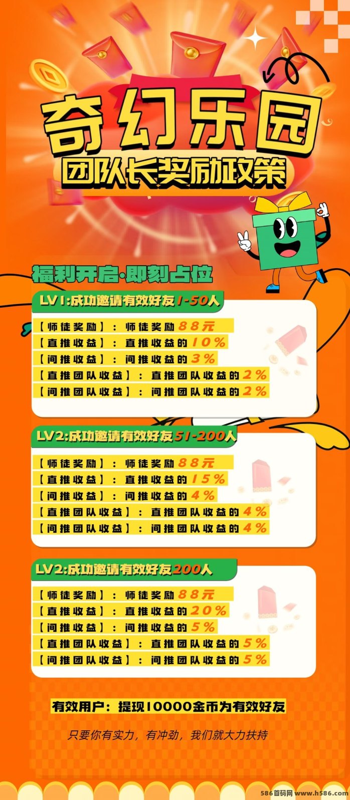 奇幻乐园广告赚米新品上线，高保底收溢团队模式