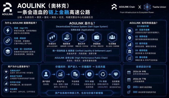 奥林克AOULINK首码启动：去中心化链上生态，全天候多维收溢模式！