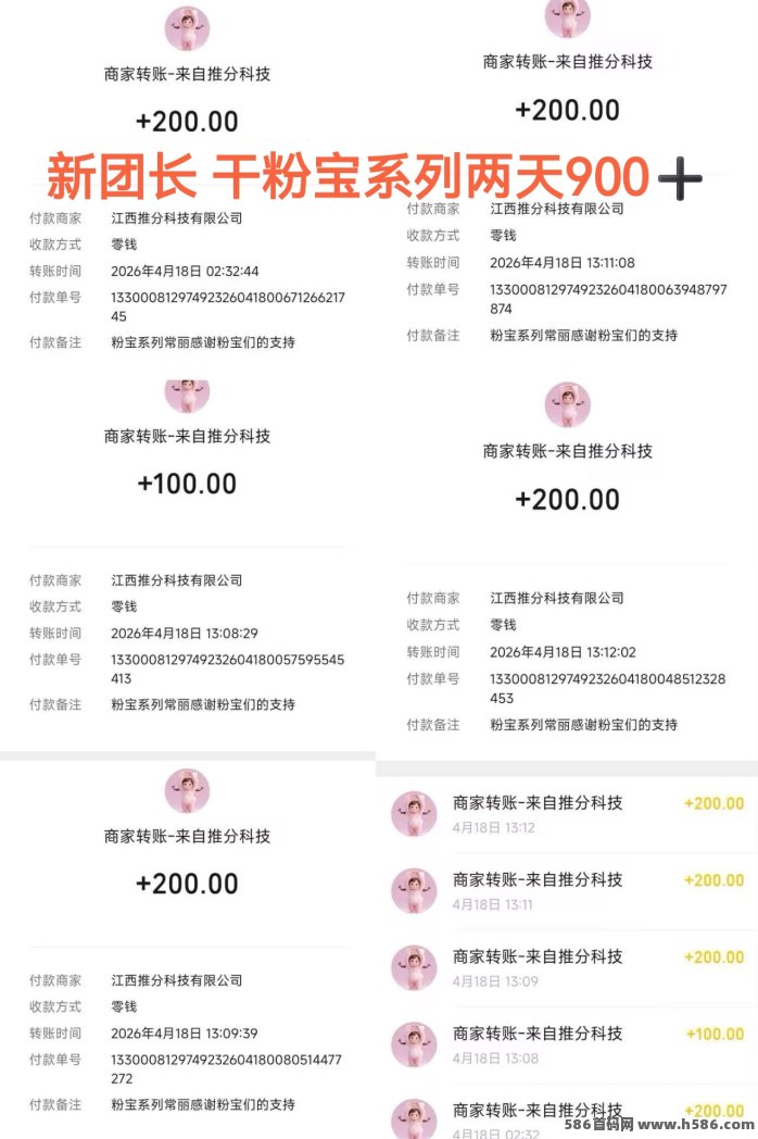 粉宝广告任务与等级分荭机制，领每个月固定工资！