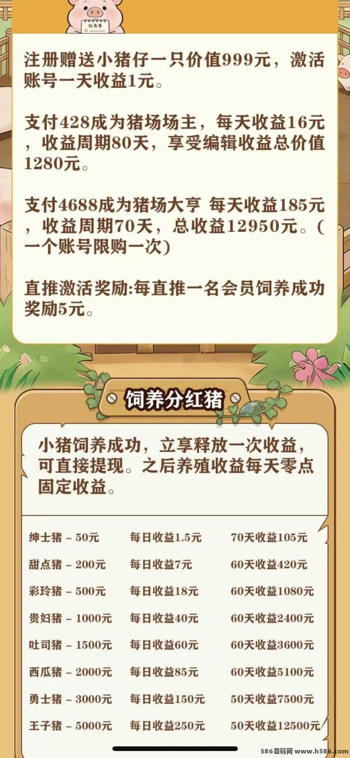好运养猪场：对接大力扶持，零投养猪，每天轻松提米!