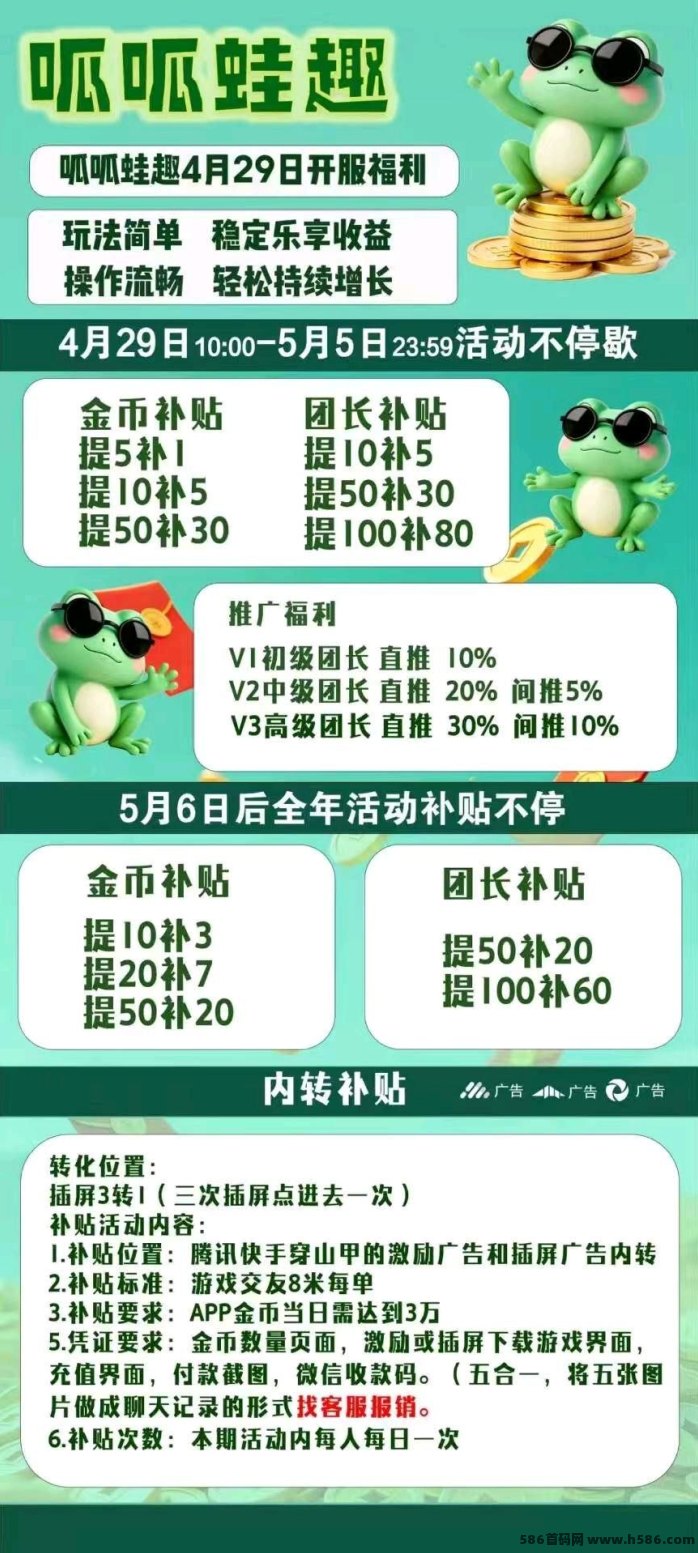 呱呱哇趣上线：短剧+自动涨金，轻松每日30-50，团队长分成高达40%