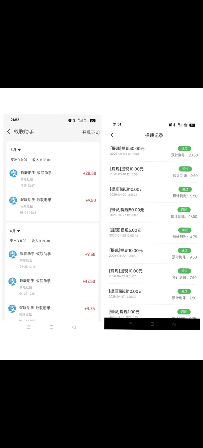 蚁联助手副业攻略：轻松日赚，签到即提，每日稳定收溢！