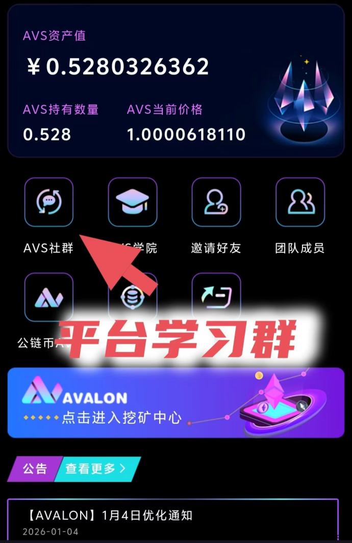 阿瓦隆AVS零投入赚米，个人团队皆可操作！