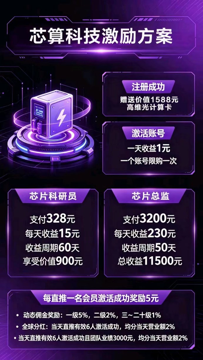 ​智赚芯算首码上线！1米起提，轻松躺赚每天100+