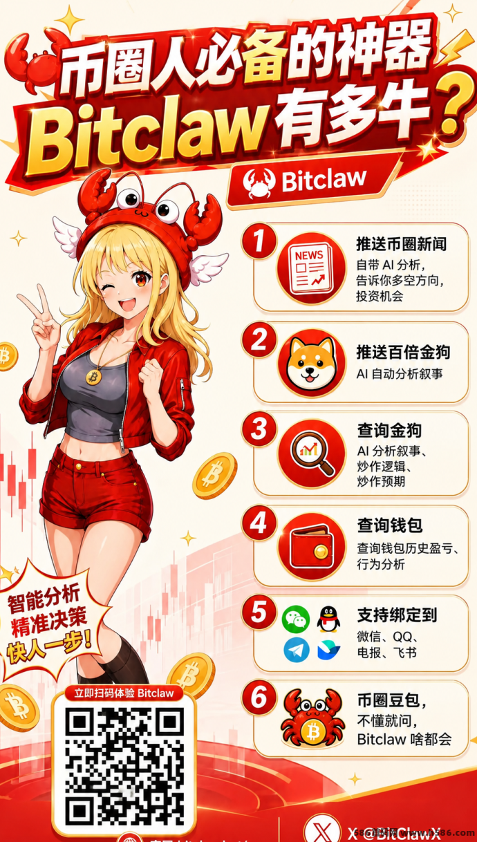 比特龙虾（BitClaw）内测说明：Web3签到 + AI生态奖励，每天签到就能领！