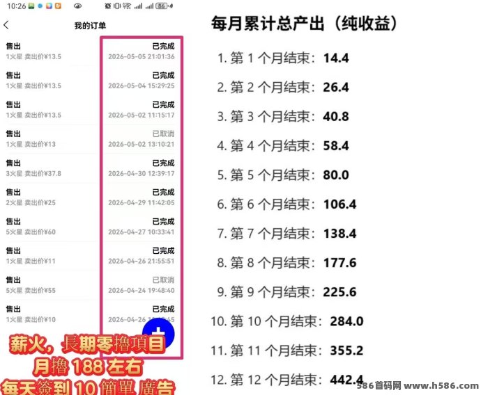 薪火三合一收溢模式，免费撸米！